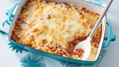 You've just found your new favorite ground beef casserole, and with only 23 minutes of hands-on time, it isn't labor-intensive. Serve this ground beef casserole with a side of garlic bread and green salad. Fall Casseroles, Southern Living Recipes, Ground Beef Casserole Recipes, Recipes With Ground Beef, Cheesy Casserole, Beef Casserole Recipes, Baked Casserole, Ground Beef Casserole, Ground Beef Recipes Easy