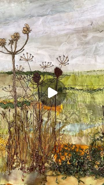 Claire | Textile Artist | Busy back in the studio. So much to get ready for @peacockartstrail , beginning on 7th October ! This piece ‘Autumn Mist’ is finally... | Instagram Textile Landscapes, Cas Holmes, Gcse Art Sketchbook, Landscape Quilts, Textile Artist, Gcse Art, Slow Stitching, Textile Artists, Artist On Instagram