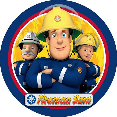 Fireman Sam Cake Topper, Fireman Cake Topper, Firefighter Birthday Cakes, Fireman Sam Birthday Party, Fireman Sam Cake, Fireman Cake, Deco Cupcake, The Fireman, Fireman Party