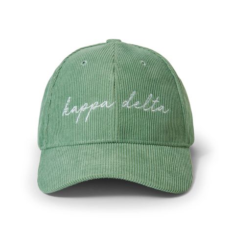 PRICES MAY VARY. SOFT 11-WALE CORDUROY - Sorority Shop's Kappa Delta baseball caps are developed from soft 11-wale corduroy, 100% cotton material. Breathable and stylish, this cap will be perfect for any season. EMBROIDERED LOGO - Our baseball hats are a must-have for all sorority sisters. The embroidered Greek letters will make you stand out in the crowd and will get heads turning wherever you go! FITS MOST - The Kappa Delta women baseball cap is the perfect accessory to complete your outfit! M Kappa Delta Sorority, Women Baseball Cap, Tri Delta, Sorority Sisters, Logo Baseball, Kappa Delta, Greek Letters, Womens Baseball Cap, Embroidered Hats