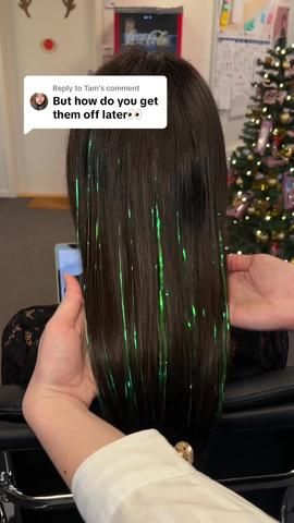 Hair tinsel two ways!! #hairtutorial #hairstyles #tinsel #fyp #howto | TikTok Dark Hair With Tinsel, Hair Tinsel Black Hair, Hair With Tinsel, Tinsel Hair, Hair Tinsel, Remove Hair, Slip Knot, Dark Hair, Hair Removal