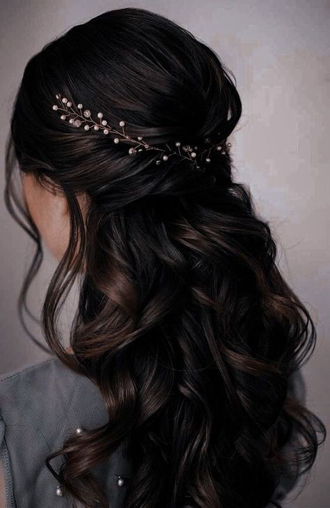 Wedding Braid, Partial Updo, Cute Wedding Hairstyles, Hair Sleek, Long Bridal Hair, Medieval Hairstyles, Two Braid Hairstyles, Boho Hairstyle, Bridal Hair Buns