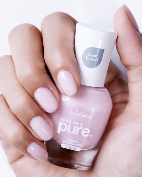 834 Likes, 7 Comments - Sally Hansen (@sally_hansen) on Instagram: “Sheer perfection ✨. Pink Cloud is a stunning sheer, fresh off our new Good. Kind. Pure. collection…” Types Of Nail Polish, Sally Hansen Nail Polish, Sally Hansen Nails, Vegan Nail Polish, Nail Colour, Pink Cloud, Great Nails, Dry Nails, Pink Clouds