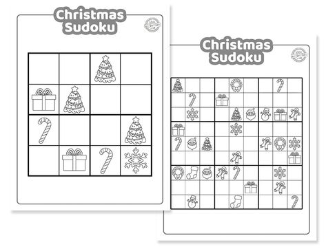 Printable Christmas Sudoku Picture Puzzles for Kids Christmas Puzzles For Kids, Kids Science Fair Projects, Sudoku Printable, Sudoku For Kids, Christmas Math Worksheets, Advent Calendar Activities, Christmas Writing, Printable Christmas Games, Rose Crafts