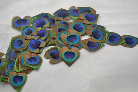 50pcs/lot Hand-trimmed Heart Shape Peacock Eye feathers  for Wedding invitation Table Centerpiece DIY scrapbook or hairpiece, toss down the isle Peacock Centerpieces, Centerpiece Diy, Peacock Wedding Theme, Table Centerpieces Diy, Reception Table Decorations, Peacock Theme, Peacock Wedding, Feather Wedding, Album Diy