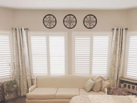 Do It Yourself Mini Curtain Rods - CityGirl Meets FarmBoy | Hometalk Mini Curtains, Short Curtain Rods, Small Curtain Rods, Curtain Rod Hooks, Short Curtain, Select Blinds, Condo Remodel, Kitchens And Bedrooms, Bedroom Paint