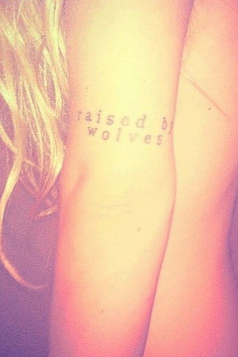 Raised By Wolves. Raised By Wolves Tattoo, Wolves Tattoo, Raised By Wolves, Wolves, Tattoo Quotes, Tatting, Tattoo Ideas, Tattoos, Quotes