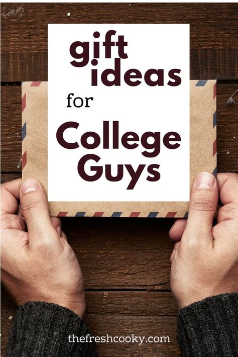 I asked my friends with college students for gift ideas for their college boys. Unique, fun, useful, nifty ideas for your college guy. A great list of college gifts and stocking stuffers!  Via @thefreshcooky | #giftguide #college #boy #giftideas #teens #boy #Christmas #stockingstuffers College Guy Gifts, Gifts For College Boys, Gift Ideas For Guys, Guy Friend Gifts, College Boy, Stocking Stuffers For Boys, College Girl Gifts, Guys Style, Student Christmas Gifts