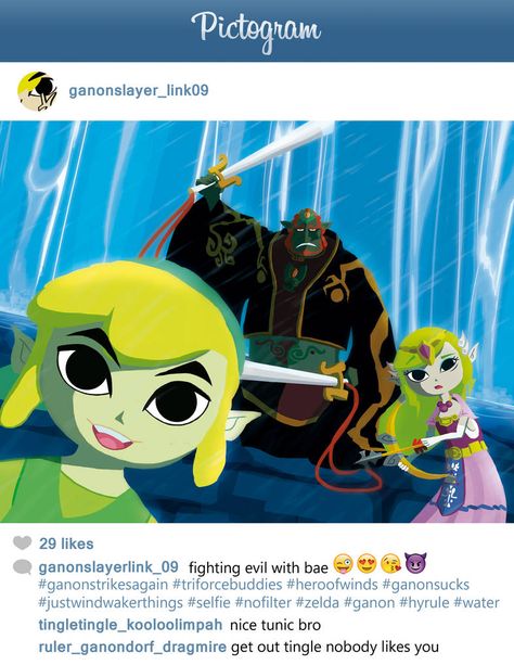 Link's addiction to selfies by waddledoodle on DeviantArt Legend Of Zelda Memes, Princesa Zelda, Zelda Funny, The Wind Waker, Final Boss, Hyrule Warriors, A Better You, Link Zelda, Fire Emblem Awakening