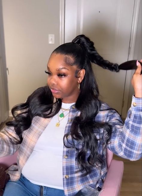 Black girl hairstyles Braided Ponytail Half Up Half Down, Short Half Up Half Down Hair Black Women, Half Up And Down Hairstyles Black Women, Half Up Half Down Black Women, Middle Part Half Up Half Down, Low Half Up Half Down Hair Black Women, Half Up Half Down With Bangs, Half Up Half Down Sew In, Half Up Half Down Weave