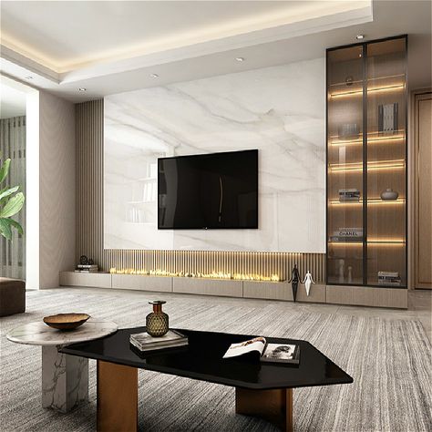 Tv Background Wall Modern Minimalist Living Room Decoration Cabinet Tv Stand Cabinet Wood Marble - Buy Tv Cabinet,Marble Tv Cabinet,Tv Stand Cabinet Wood Marble Product on Alibaba.com Tv Wall Design Luxury Marble, Tv Wall Marble, Minimal Tv Unit Design, Modern Luxury Tv Wall, Living Room Tv Wall Luxury, Tv Wall Design Modern Luxury, Luxury Tv Wall, Fireplace And Tv, Ruang Tv