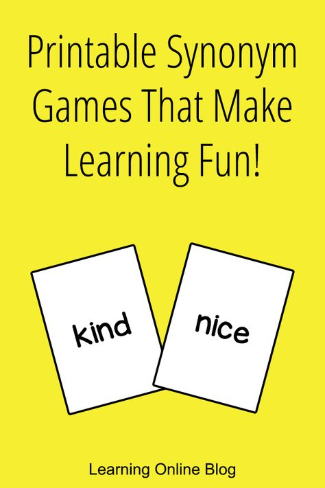 Synonym Games, Language Games For Kids, Relay Games For Kids, Antonyms Activities, Synonym Activities, Preschool Freebies, Homeschool Writing Prompts, Journal Prompts For Kids, Speech Therapy Games