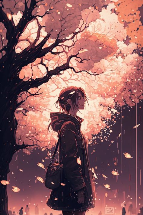 Anime Tree Wallpaper, Digital Art Anime Wallpaper, Anime Homescreen Wallpaper, Japanese Profile, Anime Standing, Anime Homescreen, Profile Picture Anime, Anime Profile Picture, Fairy Creatures