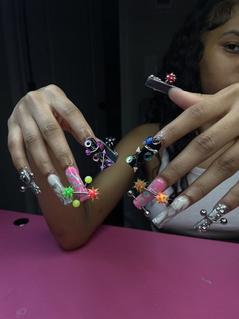 Junk Nails, Hard Nails, Duck Nails, Ombre Acrylic Nails, Colored Acrylic Nails, Glow Nails, Short Square Acrylic Nails, Exotic Nails, Long Acrylic Nails Coffin