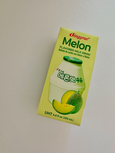 #aesthetic #melon #milk #korean Melon Aesthetic, Milk Korean, Melon Milk, Shark Bait, Flavored Milk, Aesthetic Photos, Drink Milk, Christmas Mood, Melon