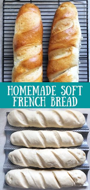 Soft French Bread, Easy French Bread Recipe, Homemade French Bread, French Bread Recipe, Baguette Bread, Homemade Bread Recipes Easy, Artisan Bread Recipes, French Baguette, Bread Machine Recipes