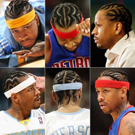 NBA's Greatest Cornrows and Dreadlocks | Sports Illustrated Nba Cornrows, Allen Iverson Braids, Iverson Braids, Cornrow Designs, Dread Hairstyles For Men, Braids Men, Boy Braids Hairstyles, Cornrow Hairstyles For Men, Braids Pictures