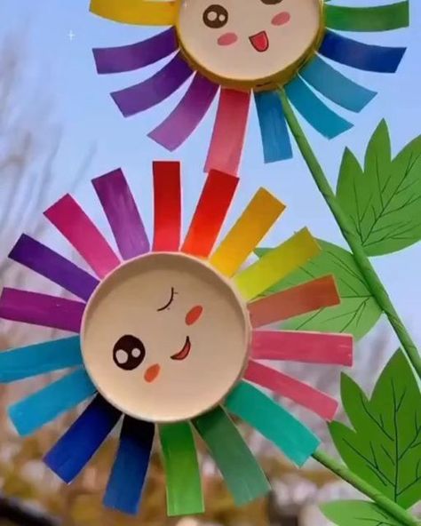 Clown Crafts, Sun Paper, Paper Cup Crafts, Watermelon Crafts, Balloon Bouquet Diy, Easy Art For Kids, Preschool Arts And Crafts, Valentine Crafts For Kids, Hand Crafts For Kids