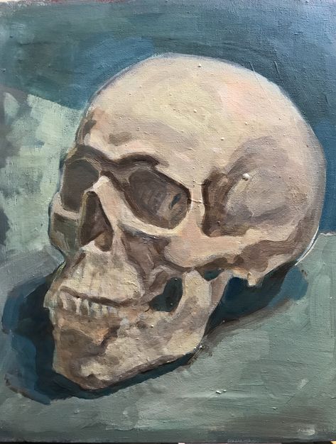 Painting Ideas Skull, Skeleton Painting Acrylic, Skull Painting Easy, Painted Skull Ideas, Skeleton Painting Easy, Decaying Nature, Skull Acrylic Painting, Bone Painting, A Level Art Themes