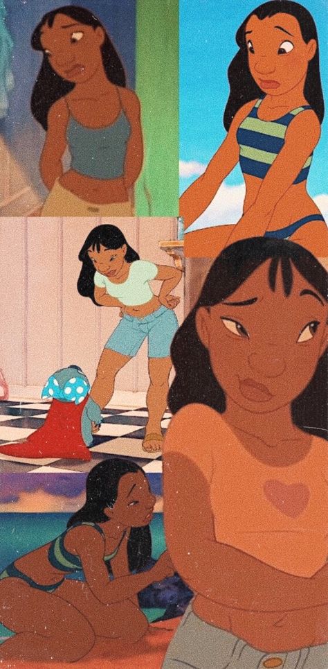 Nani And David Fanart, Nani Aesthetic Disney, Nani Pelekai Aesthetic, Nani Costume, Nani Fanart, Nani And Lilo, Nani And Lilo Aesthetic, Nani Pelekai, Nani Lilo And Stitch Outfit