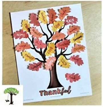 Thankful Tree Ideas, Thanksgiving Thankful Tree, Thankful Tree Printable, Thankful Tree Craft, Tree With Paper, Gratitude Crafts, Button Tree Art, Leaf Print Art, Gratitude Tree