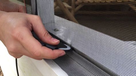 How+to+Re-screen+a+Porch Porch Repair, Patio Screen Door, Patio Screen, Screened Porch Designs, Mother Daughter Projects, Laundry Space, Diy Porch, Window Repair, Patio Door