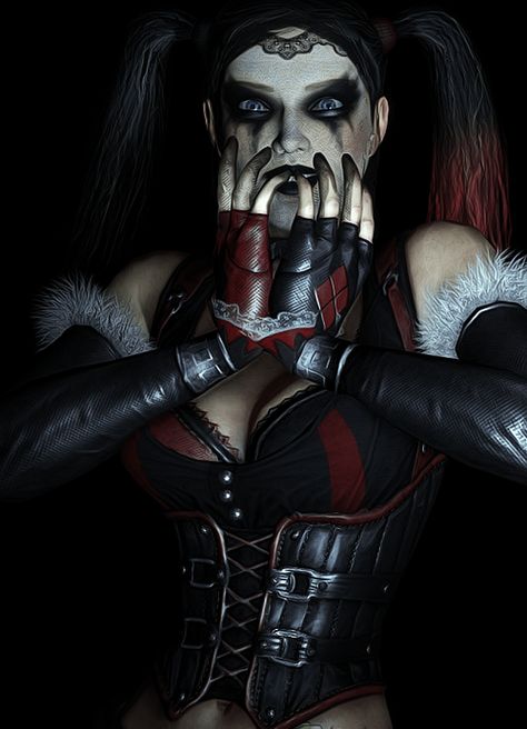 Harley Quinn Arkham City, Harley Quinn, Revenge, Photography, Red, Black