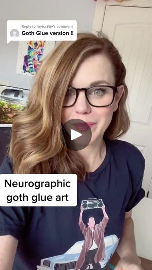 Replying to @mytcr8tiv yes we can do neurographic art with goth glue! Painting goth glue is always super fun, low pressure, and it looks very cool! #neurographicart #gothglue #watercolor #easyart #relaxyourbrain | Andrea - A Dream Or A Day Art Goth Glue, Andrea Nelson Art, Neurographic Art, Glue Art, Glue Painting, Club Ideas, Low Pressure, 1k Views, Simple Art