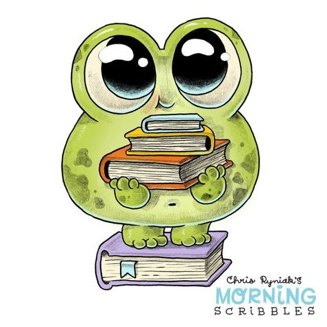 Chris Ryniak ✏️ on Instagram: "Read a Bit 🐸📚 #morningscribbles #chrisryniak" Monster Drawing Cute, Chris Ryniak Morning Scribbles, Morning Scribbles, Adorable Drawings, Chris Ryniak, Monster Sketch, Cute Monsters Drawings, Doodle Monster, Boho Art Drawings