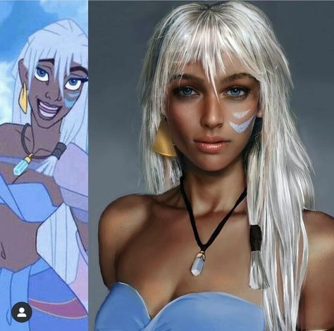 Costumes With White Hair, Concept Halloween Costumes, Blonde Cosplay Characters, Kida Atlantis Costume, Kida Atlantis Cosplay, Ava Demon, Disney Princess Kida, Animated Movie Characters, Kida Disney