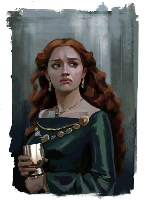 Daena Targaryen, Portrait Challenge, Asoiaf Fanart, Targaryen Art, Team Green, Asoiaf Art, Alicent Hightower, Game Of Thrones Art, Fire And Blood