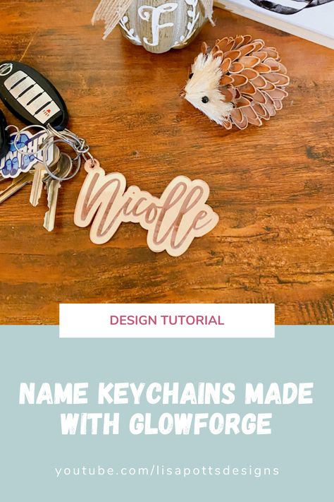 Create stunning key chains or luggage tags with mirrored acrylic! This video shows users how to cut and engrave keychains that are completely swoon-worthy! #glowforge #acrylic #name #tutorial Glowforge Acrylic Keychains, Glowforge Acrylic Projects, Glowforge Acrylic, How To Cut Acrylic, Name Keychains, Laser Crafts, Glowforge Ideas, Glowforge Projects, Glow Forge