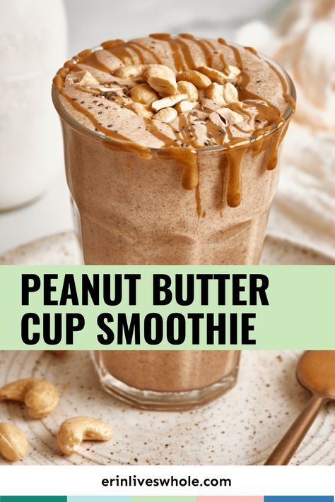 Peanut Butter Smoothie Recipes Healthy, Peanut Butter Cup Smoothie, Protien Smoothies Recipes, Peanutbutter Smoothie Recipes, Protein Drink Recipes, Protein Powder Smoothie, Peanut Butter Smoothie, Banana Protein, Smoothies Recipes