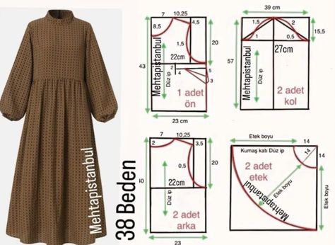 Skirt Dress Pattern, Pola Dress, Ropa Upcycling, Clothing Pattern Design, Dress Patterns Diy, Easy Dress Sewing Patterns, Dress Sewing Tutorials, Sewing Dress, Sewing Clothes Women