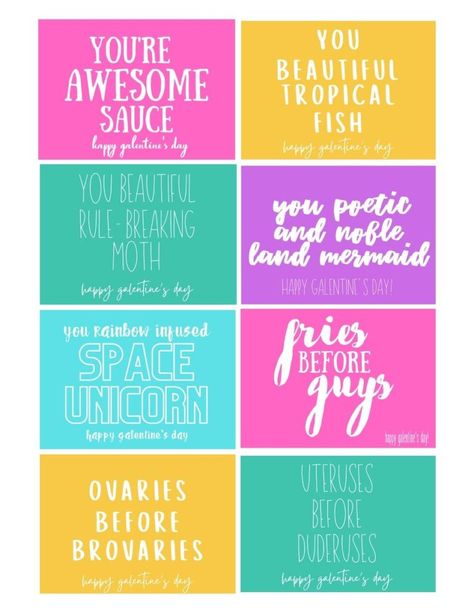 Free Printable Gift Tags for Galentines Day! Grab these cute valentines to celebrate your favorite gal pals. These gift tags include my favorite Leslie Knope quotes. So fun to celebrate mom friends, gal pals, best friends, sisters! #valentinescards #galentinesday Leslie Knope Quotes, Uteruses Before Duderuses, Beautiful Tropical Fish, Happy Galentines Day, Unique Quote, Free Printable Tags, Free Printable Gifts, Leslie Knope, Parks And Rec