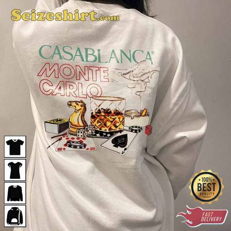 Casablanca Monte Carlo 2 Sides Shirt Check more at https://seizeshirt.com/casablanca-monte-carlo-2-sides-shirt/ Casablanca, Monte Carlo, Quick Saves