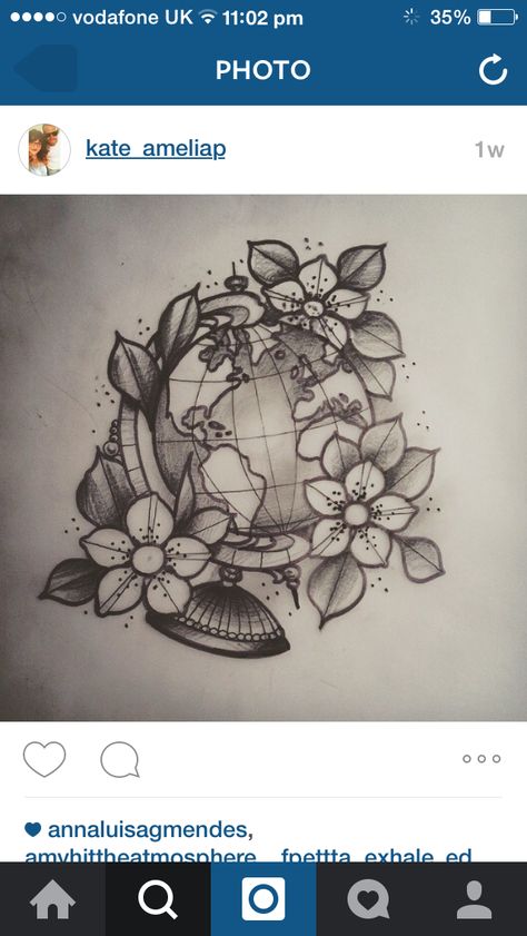 floral globe Globe Tattoo, Globe Flower, Globe Tattoos, Meaning Tattoos, Full Leg Tattoos, Sweet Art, Leg Tattoo, Jewelry Tattoo, Tattoo Art Drawings