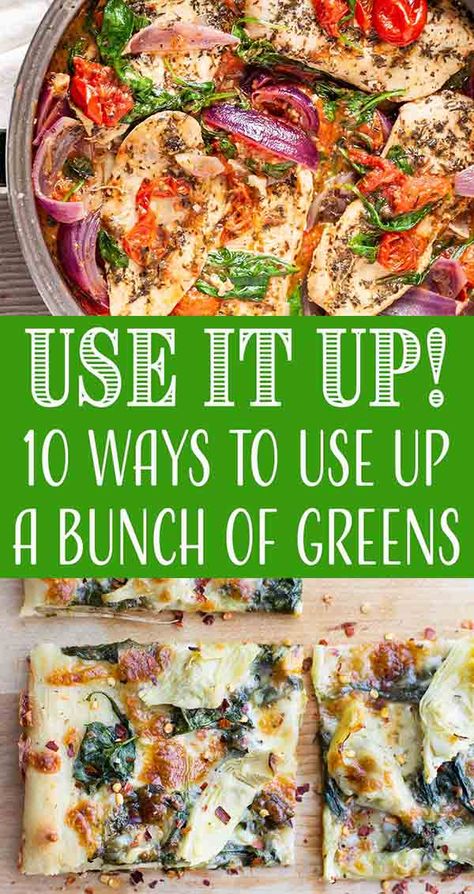 Recipes With Greens, Power Greens Recipe, Mixed Greens Recipe, Cooked Arugula, Fresh Spinach Recipes, Sheet Pan Pizza, Cooking Spinach, Arugula Recipes, Raw Spinach