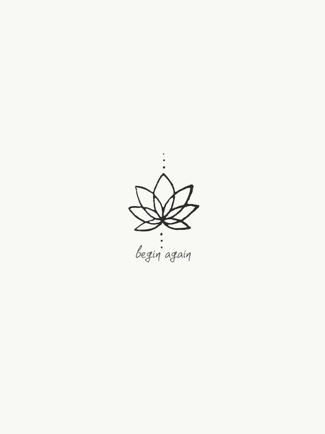 Minimalist Lotus Flower Tattoo, Lotus Tattoo With Words, Lotus Sun Tattoo, Lotus With Words Tattoo, Lotus Tattoo Placement, Lotus Tattoo On Back Of Neck, Tattoo Yoga, New Beginnings Lotus Tattoo, Lotus Flower With Words Tattoo