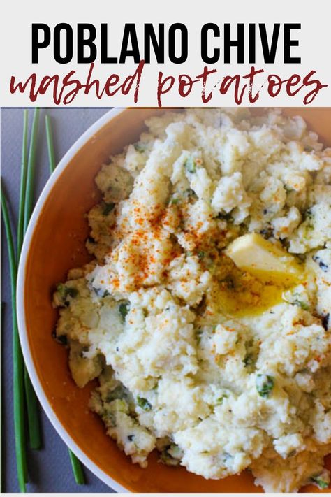 Chive Mashed Potatoes, Potato Side Dish, Southwestern Recipes, Roasted Poblano Peppers, Roasted Poblano, Mexican Chicken Recipes, Poblano Peppers, Potato Sides, Mexican Food Recipes Easy