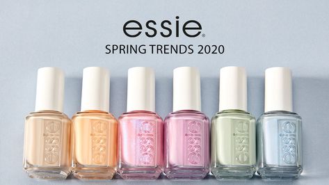 Best Pastel Nail Colors - Essie Spring 2020 Collection | Beyond Polish Essie Gel Polish, Nail Polish Crafts Diy, Essie Nail Polish Colors, Essie Nail Colors, Spring Nail Polish, Nail Polish Crafts, Pastel Nail Polish, Pastel Nail, Pretty Nail Colors