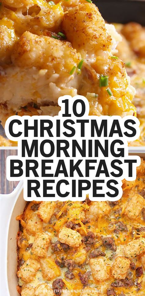 Make Ahead Tater Tot Breakfast Casserole Christmas Morning, Tarot Tot Breakfast Casserole, Tatertots Casserole Breakfast, Saturday Morning Breakfast Ideas, Breakfast Prep Ideas, Tater Tot Sausage Breakfast Casserole, Hot Breakfast Ideas, Breakfast Tater Tot Casserole, Mini Breakfast Casserole