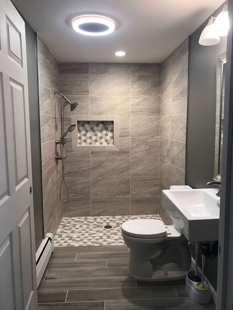 Handy Cap Bathroom Ideas, Wheelchair Bathroom Ideas, Small Handicapped Bathroom Ideas, Small Accessible Bathroom, Tile And Paint Combinations, Handicapped Bathroom Ideas, Wheelchair Accessible Bathroom, Accessible Bathrooms, Restroom Remodel