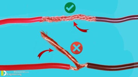 Types Of Electrical Wire Joints | Engineering Discoveries Electrical Wires, Diy Electrical, Electrical Tape, Wire Connectors, Electrical Engineering, Electrical Wiring, Useful Life Hacks, See More, Electricity