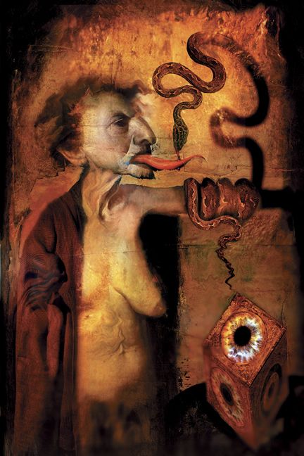 Click to enlarge Dave Mckean Art, The Dark Tower Series, Dave Mckean, Dark Visions, Comic Book Layout, The Dark Tower, Propaganda Art, Snake Art, Illustrator Artist