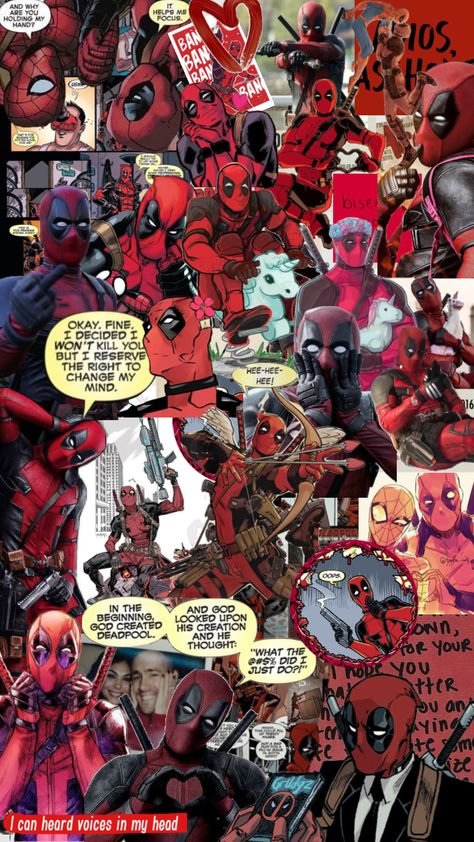 Deadpool Wallpaper Collage, Deadpool Lockscreen Wallpaper, Deadpool Funny Wallpapers, Spiderman Comic Aesthetic, Comic Aesthetic Wallpaper, Deadpool Comic Wallpaper, Deadpool Wallpapers 4k, Deadpool Lockscreen, Deadpool Wallpaper Aesthetic