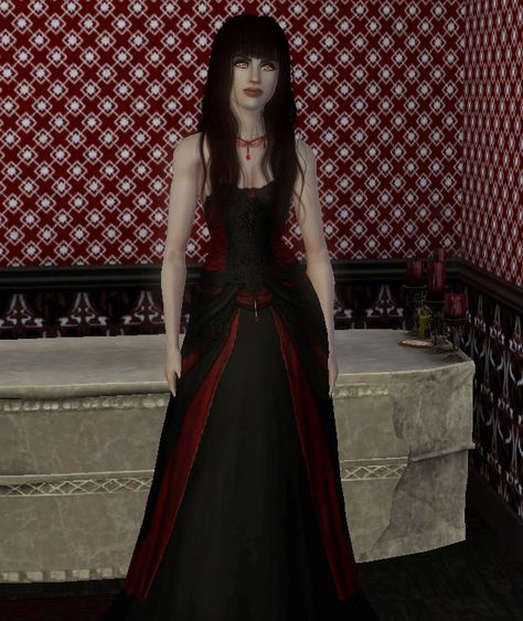 Vampire Gown, Dracula's Brides, Sims 3 Mods, Royal Clothes, Los Sims, Blue Screen, 90s 2000s, Sims 2, Sims 3