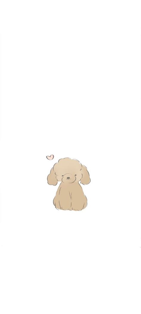 Poodle Wallpaper, February Wallpapers, Slay Wallpapers, Puppy Wallpaper Iphone, Clear Aesthetic, Poodle Drawing, February Wallpaper, Poddle, Cute Puppy Wallpaper