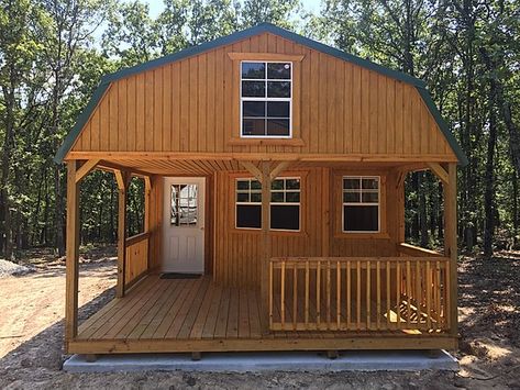 School Portable Building, Lofted Barn Cabin, Portable Building, Building An Addition, Storage Buildings, Shingle Colors, Portable Buildings, Backyard Buildings, Light Gray Paint