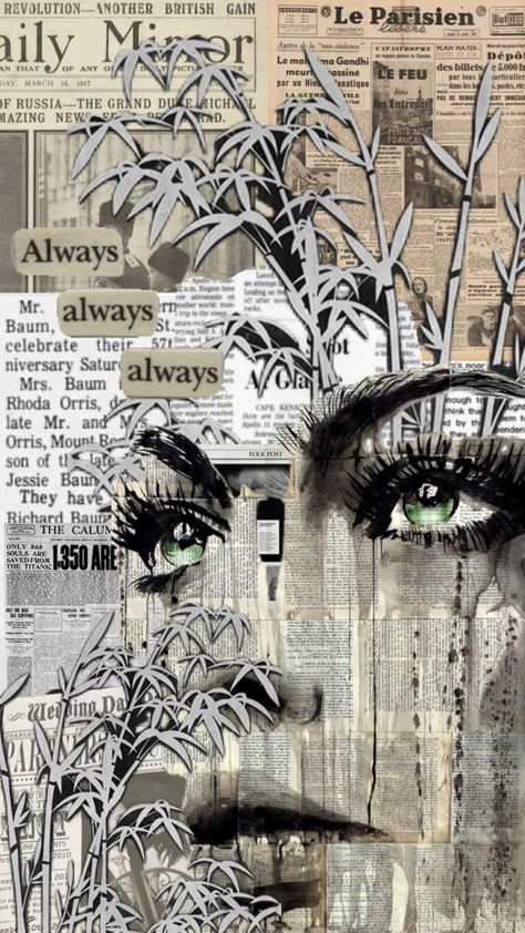 always #newspaper #print #collage #art Newspaper Collage Art, Collage Newspaper, Newspaper Collage, Newspaper Art, Newspaper Print, Print Collage, Style Board, Connect With People, Collage Art